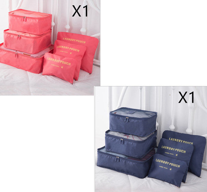 6 PCS Travel Storage Bag Set for Clothes Tidy Organizer