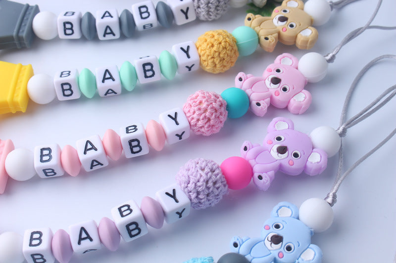 Baby silicone pacifier chain