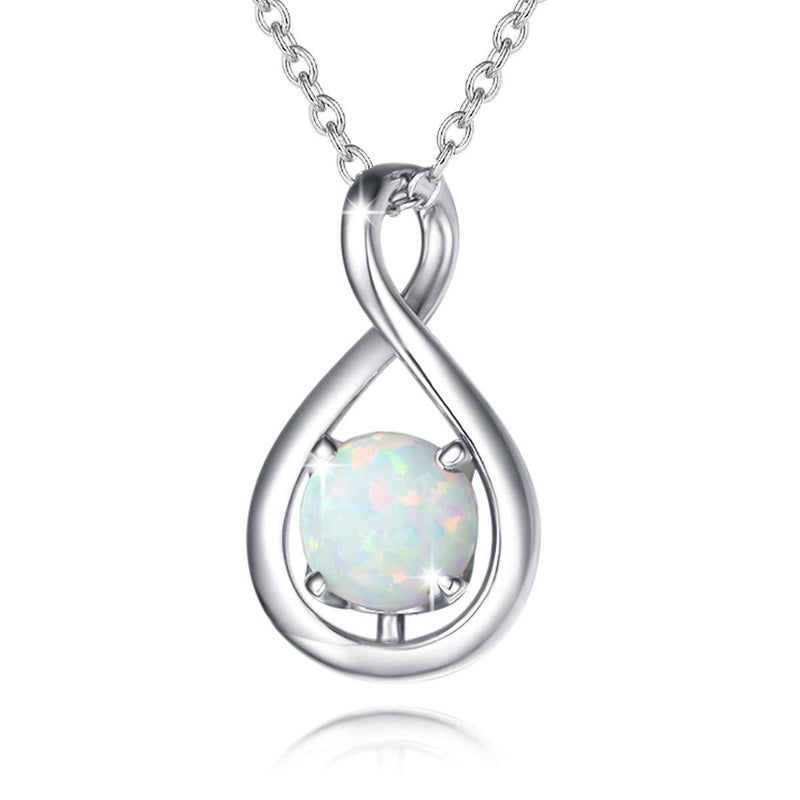 Birthstone Octagonal Pendant Sterling Silver Zircon Four Claw Necklace