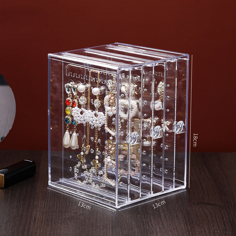 Earrings Organizer Jewelry Necklace Box Acrylic