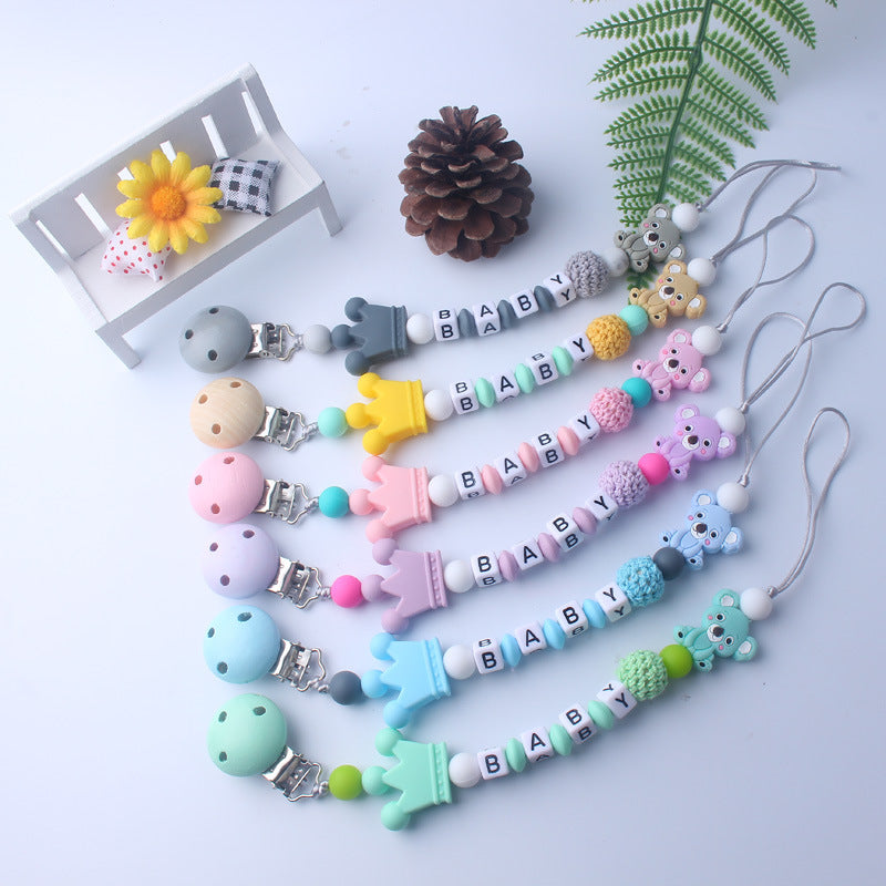 Baby silicone pacifier chain