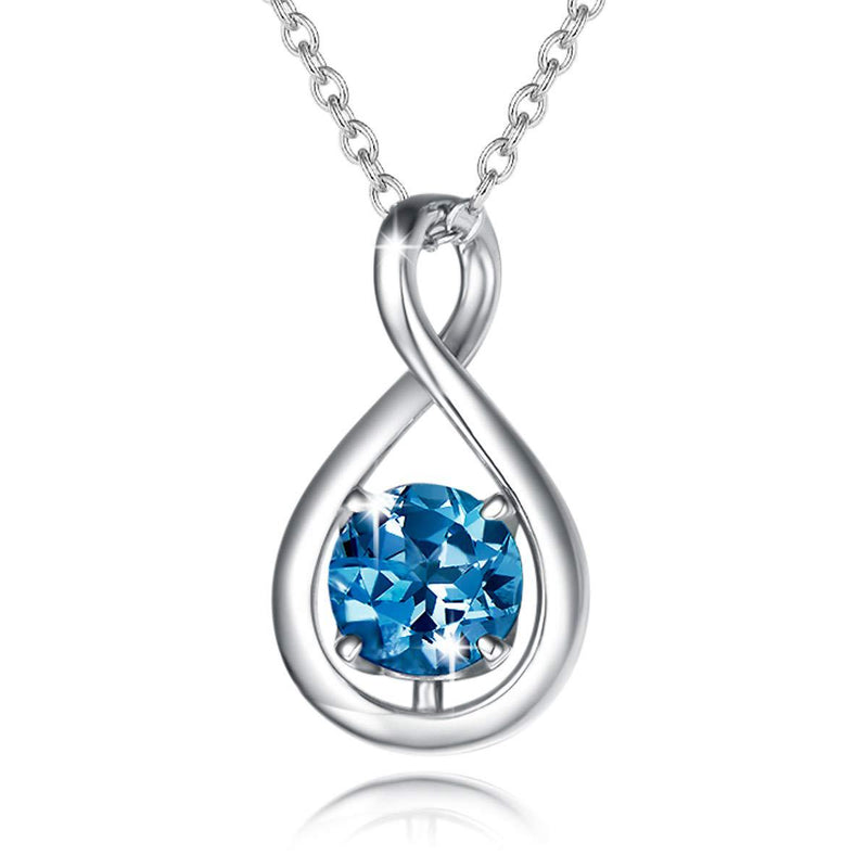 Birthstone Octagonal Pendant Sterling Silver Zircon Four Claw Necklace