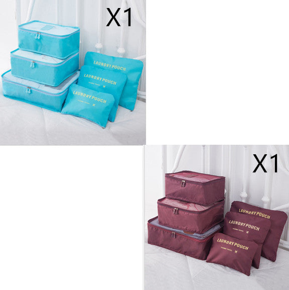 6 PCS Travel Storage Bag Set for Clothes Tidy Organizer